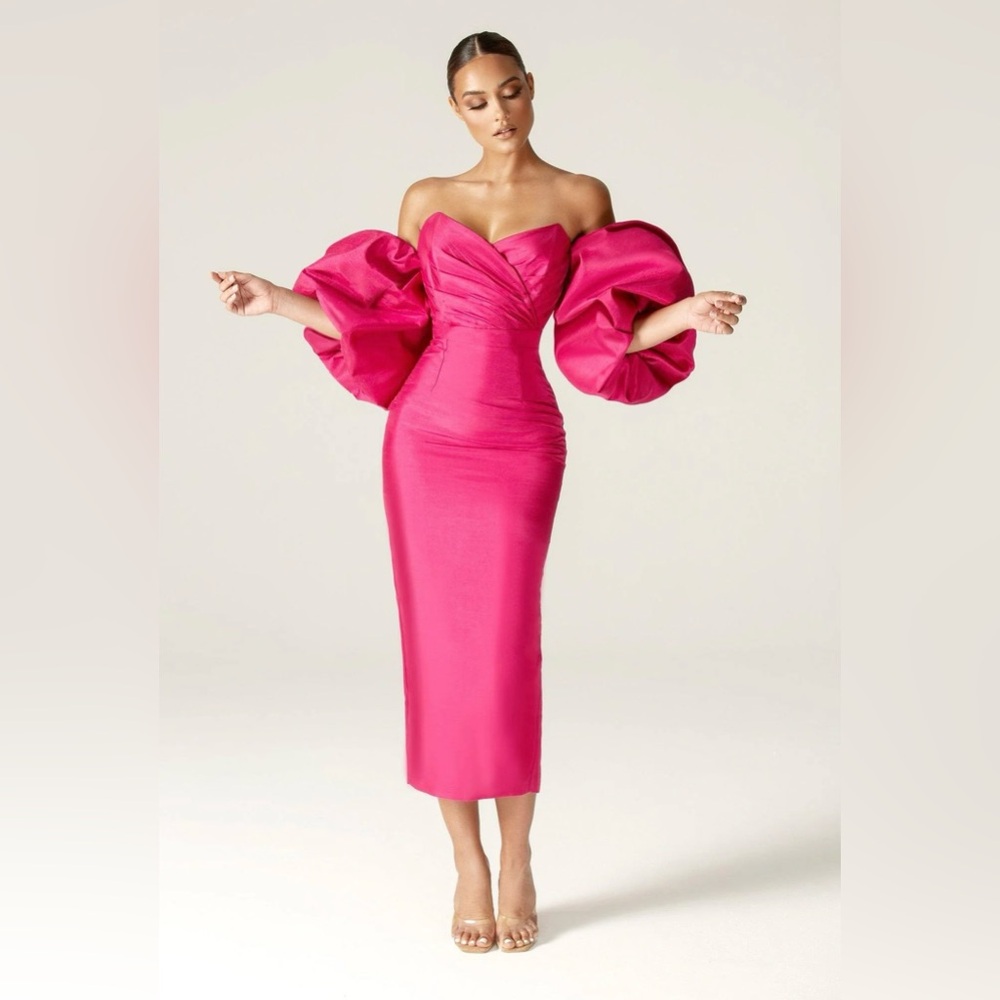 Elegant Pink Off-Shoulder Dress